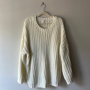 Wishlist Oversized Chunky Knit Cream Sweater